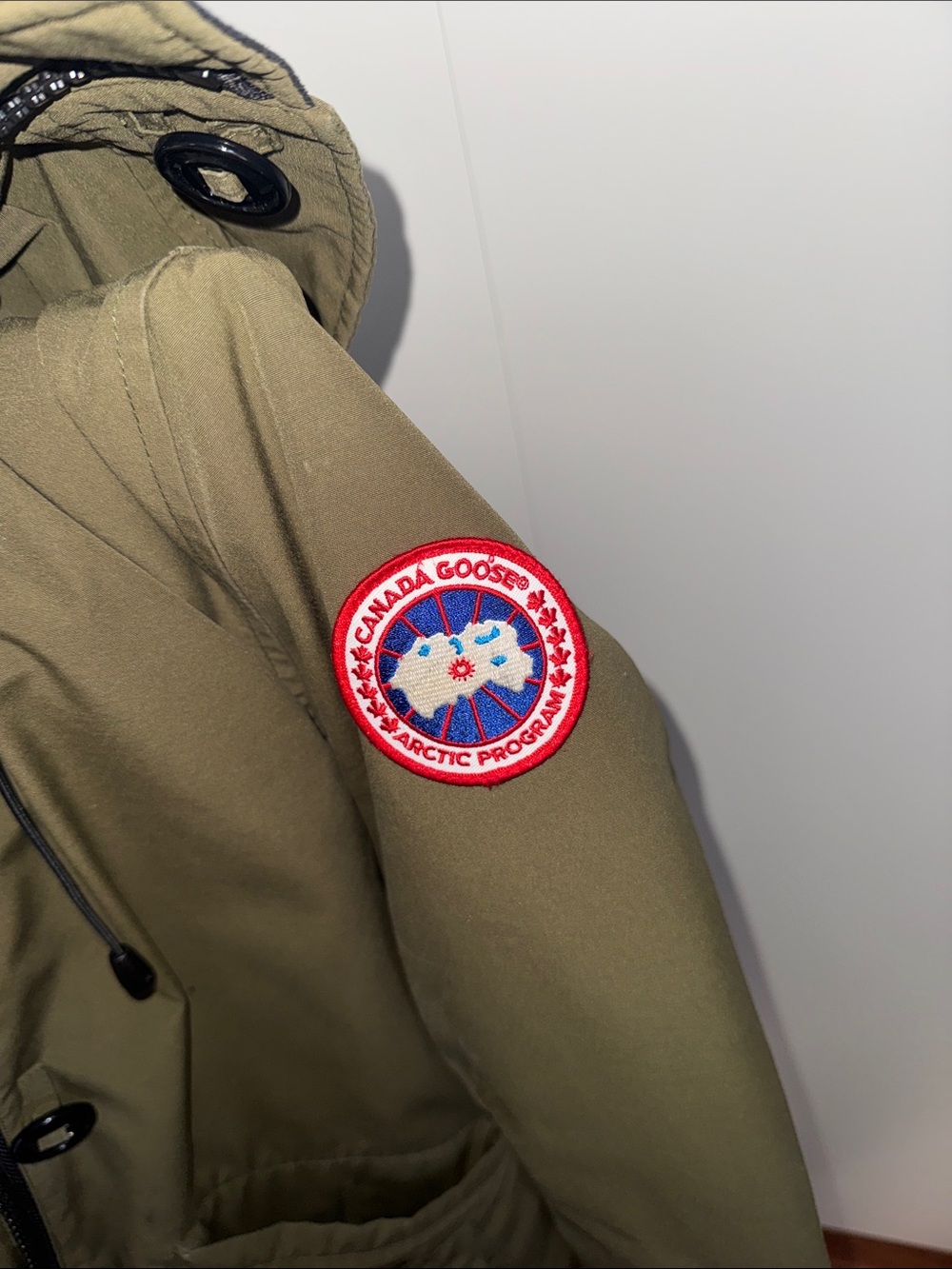 Canada Goose Olive Green Down Jacket with Hood - Picture 6 of 8